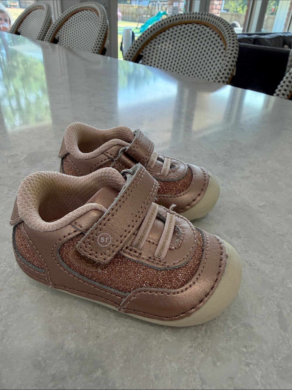 Stride Rite Toddler Glitter Athletic Shoes in Rose